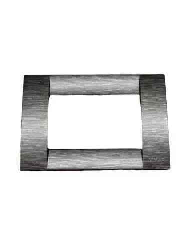 Vimar 16743.47 Classic Plate 3 Modules Satin Black Technopolymer